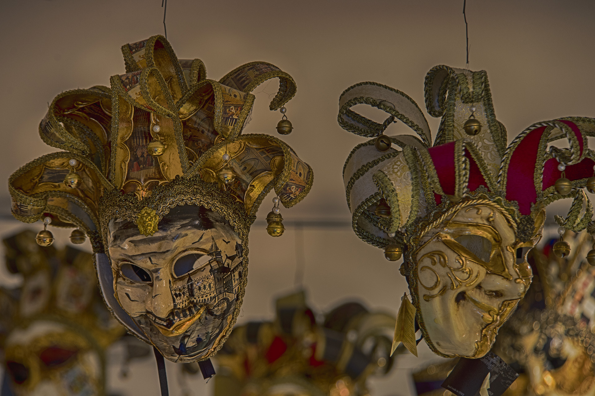 La calle hace notar la Venezia del carnaval.