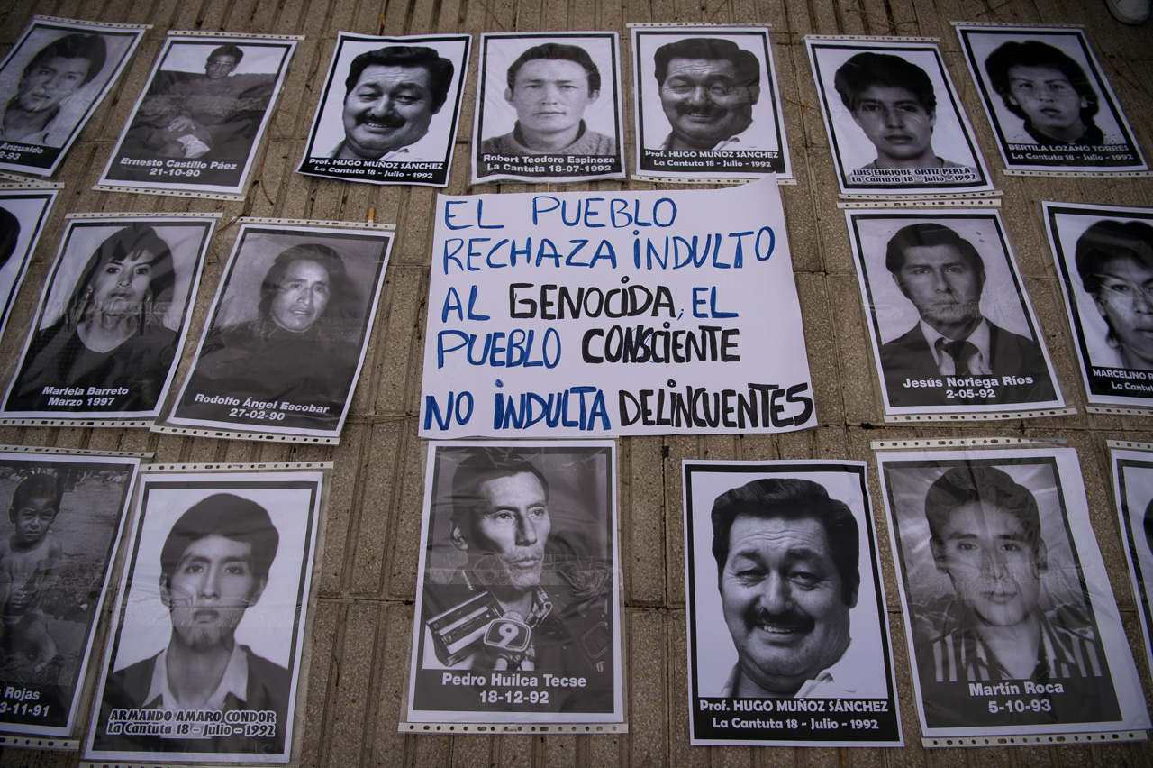 Protesta contra el indulto a Fujimori