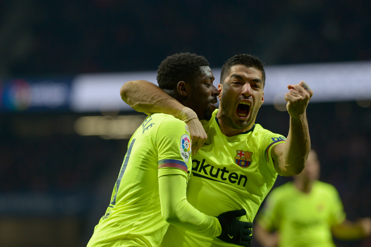 Dembélé y Luis Suárez